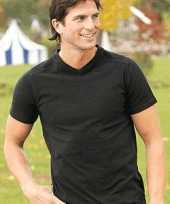 Stretch v hals t shirt heren