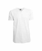 Wit heren t shirt v hals